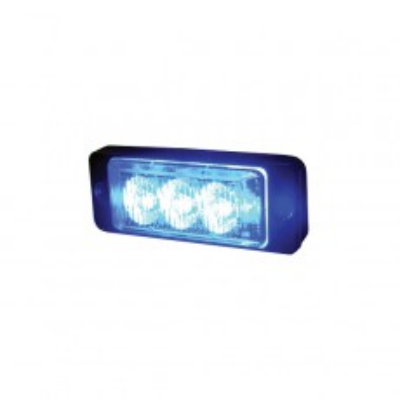 Durite 0-441-32 R65 Slimline High Intensity 3 Blue LED Warning Light (20 flash patterns) PN: 0-441-32